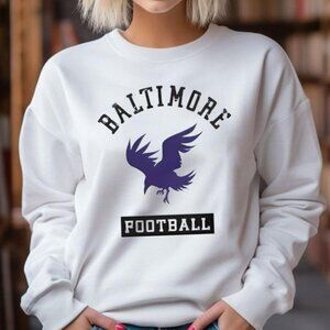 Baltimore Football Sweatshirt Retro Vintage NFL Ravens Crewneck Ray Lewis 05